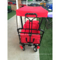 Red Color Canopy Wagon with Brake